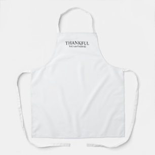 Personalised Minimalist Elegant White Thankful Apron
