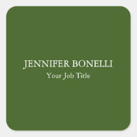 Personalised minimalist forest green customised