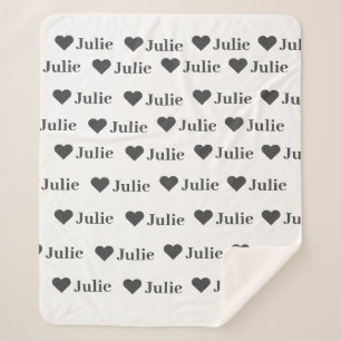 Personalised Minimalist Heart Blanket