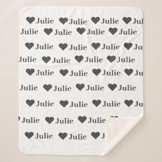 Personalised Minimalist Heart Blanket