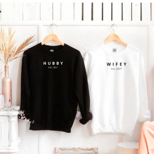 Personalised Minimalist  Hubby Year Established  S Sweatshirt