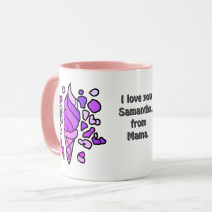 Personalised minimalist ice cream mug