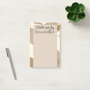 Personalised minimalist lineart flowers  post-it notes