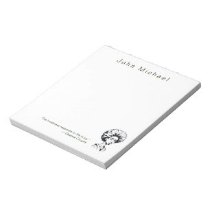Personalised Minimalist Lineart Notepad
