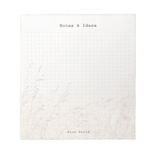 Personalised Minimalist meadow aesthetic dot Grid Notepad