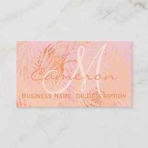 Personalised Minimalist Modern Peach Fuzz  Business Card