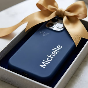 Personalised Minimalist Navy Blue Name Gift