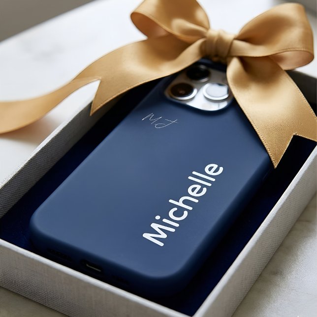 Personalised Minimalist Navy Blue Name Gift (Creator Uploaded)