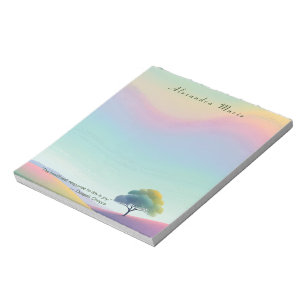 Personalised Minimalist Pastel Landscape Notepad