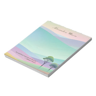 Personalised Minimalist Pastel Landscape Notepad