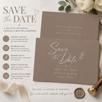 Personalised Minimalist Save the Date Card