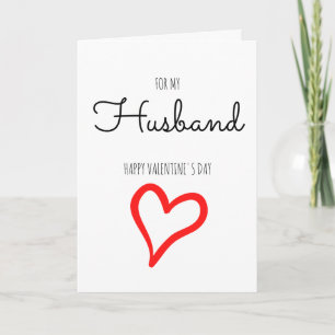 Personalised Minimalist Script Heart Valentine Day Holiday Card