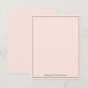Personalised Minimalist Simple Feminine Blush Pink Card
