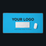 Personalised Minimalist Simple Logo and Text Desk Mat<br><div class="desc">Personalised Minimalist Simple Logo and Text light blue or any colour Desk Mat Enhance your company workspace using our ergonomic and minimalist Business Logo Desk Mat. This stylish, modern and professional desk mat allows you to personalise your employee office in a unique way. Add corporate logo, name, profession, or any...</div>