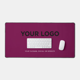 Personalised Minimalist Simple Logo and Text Desk Mat