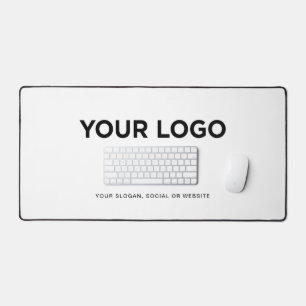 Personalised Minimalist Simple Logo and Text Desk Mat