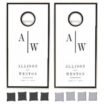 Personalised Minimalist Wedding Cornhole Game Set