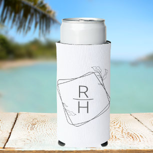 Personalised Minimalist Wedding Favours for Guests Seltzer Can Cooler