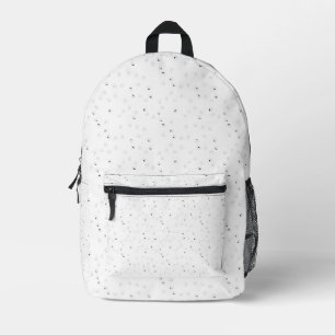 Personalised Minimalist White Pattern Backpack