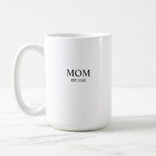 Personalised Minimalist Year Established Mum Coffee Mug