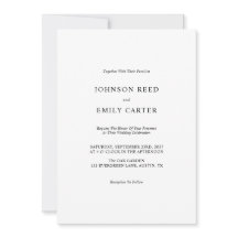Personalised Minimalistic Wedding Invitation Card