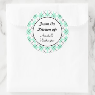 Personalised Mint Kitchen Stickers
