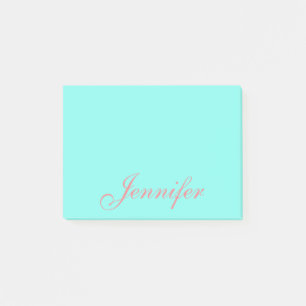 Personalised Mint Post it Sticky Notes