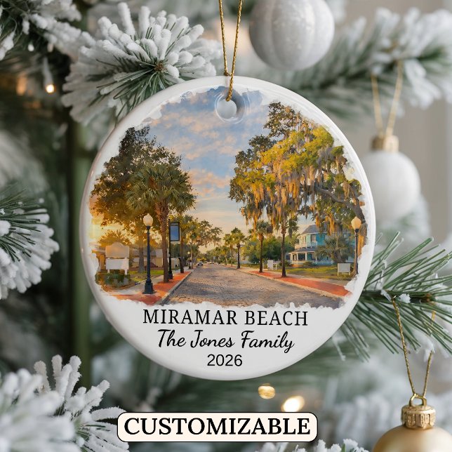 Personalised Miramar Beach Ornament Custom Florida (Creator Uploaded)