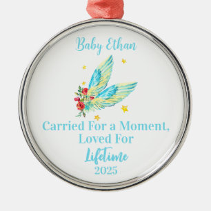 Personalised Miscarriage Ornament, Baby Memorial  Metal Tree Decoration