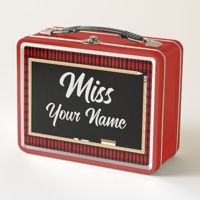 Personalised Miss (Mr./ Mrs.) Chalk-Style Lunchbox (Front)