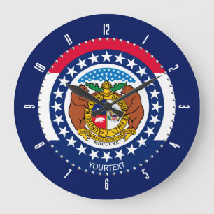 Personalised Missouri State Flag Design on a Large Clock