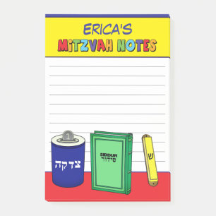 Personalised Mitzvah Items - Yellow Post-it Notes