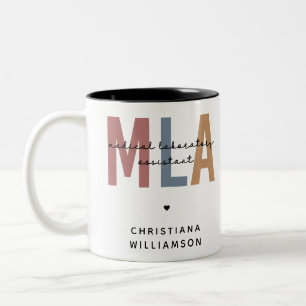 Personalised MLA Medical Laboratory Assistant Two-Tone Coffee Mug
