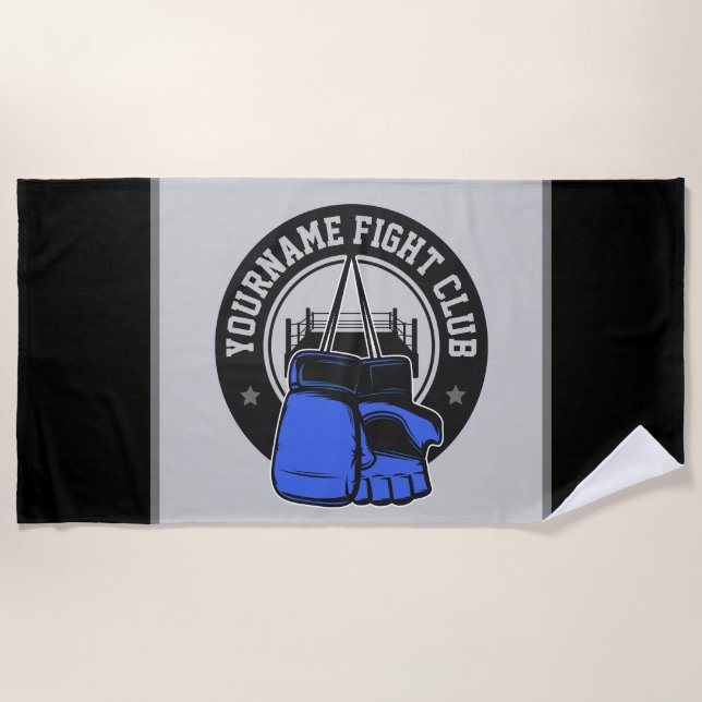 Personalised MMA Mixed Martial Arts Fight Club Beach Towel (Front)
