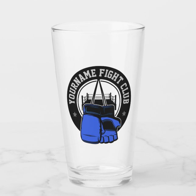 Personalised MMA Mixed Martial Arts Fight Club Glass (Front)