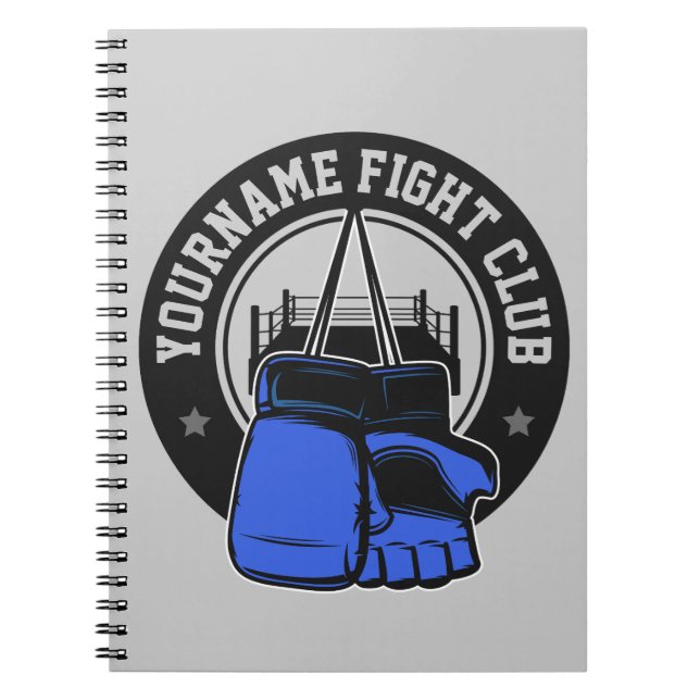 Personalised MMA Mixed Martial Arts Fight Club Notebook (Front)
