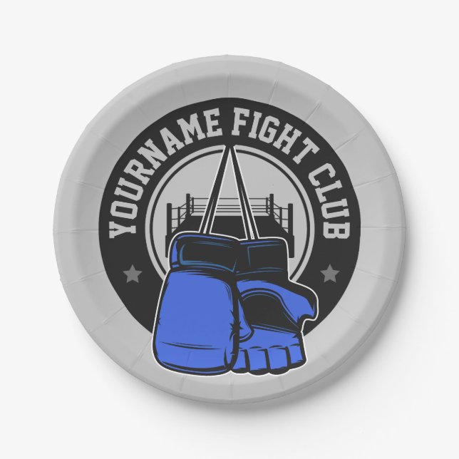Personalised MMA Mixed Martial Arts Fight Club Paper Plate (Front)