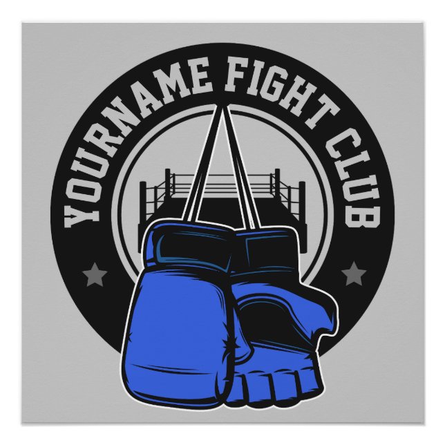 Personalised MMA Mixed Martial Arts Fight Club Poster (Front)