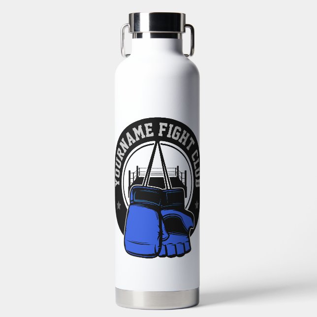 Personalised MMA Mixed Martial Arts Fight Club Water Bottle (Front)