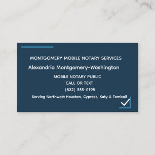 Personalised Mobile Notary Business Card
