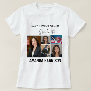 Personalised Modern 5 photo graduation Tshirt