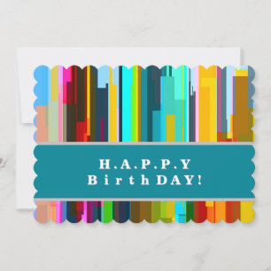 Personalised Modern Abstract Art Birthday Card