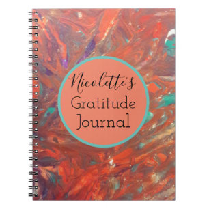 Personalised Modern Abstract Gratitude Journal