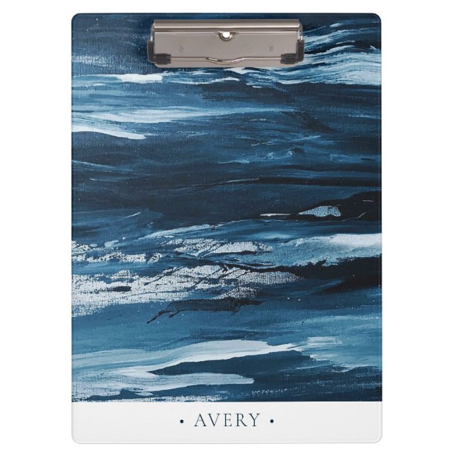Personalised Modern Abstract Paint Clipboard (Front)