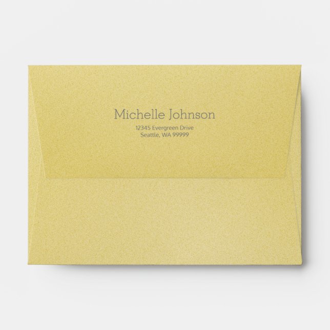 Personalised Modern Beige Grainy Texture Envelope (Back (Top Flap))