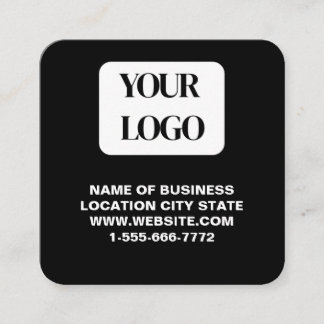 PERSONALISED Modern Black and QR CodeBusiness Card