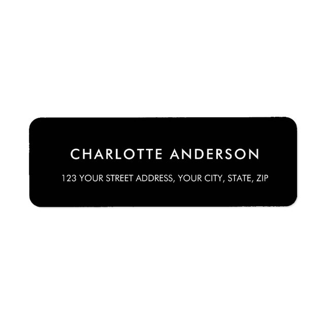 Personalised Modern black minimalist elegant (Front)
