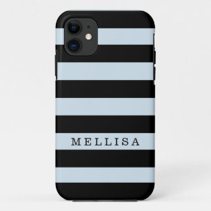 Personalised Modern Black Stripe Case-Mate iPhone Case