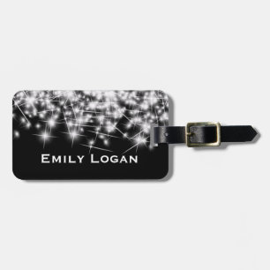 Personalised Modern Blinking Star luggage tag