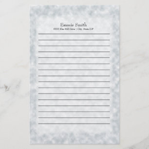 Personalised Modern Blue and White Stationery